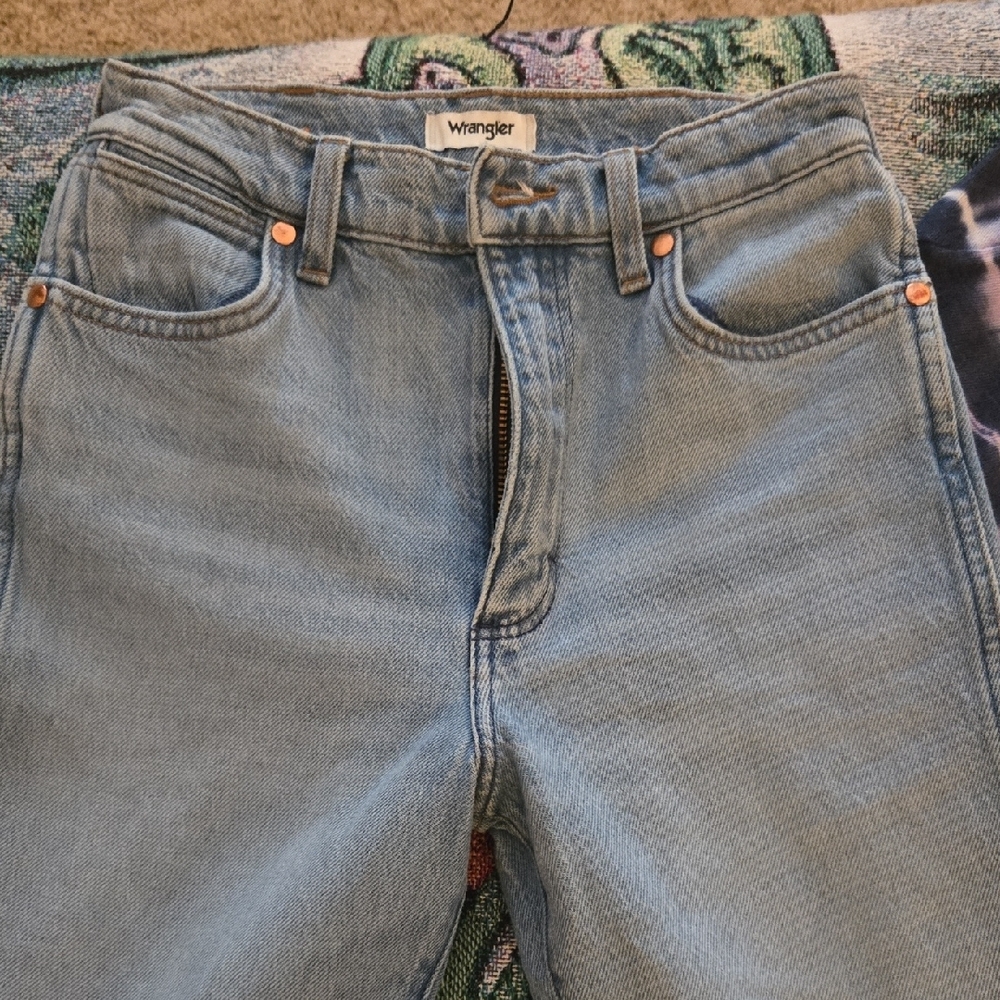 Wrangler Sky Blue High Rise Women's Jeans - Picture 7 of 12